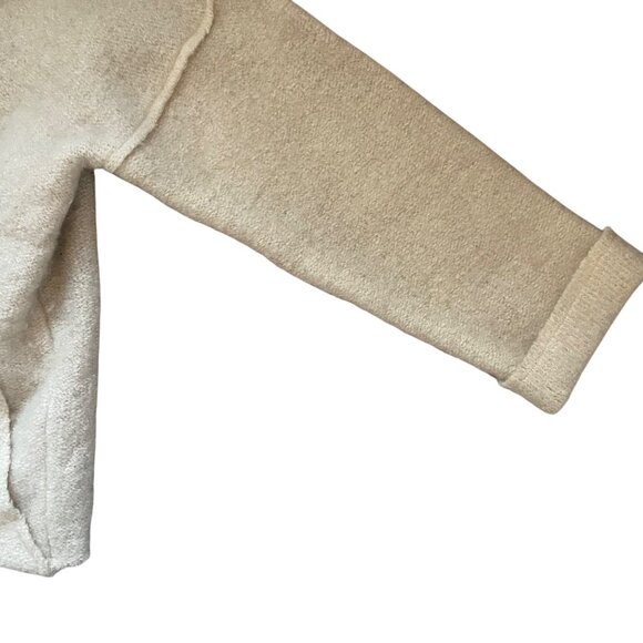 Vintage I.B. Diffusion Wool Mohair Blend Beige Cardigan Sweater With Shawl Colla - Picture 5 of 9